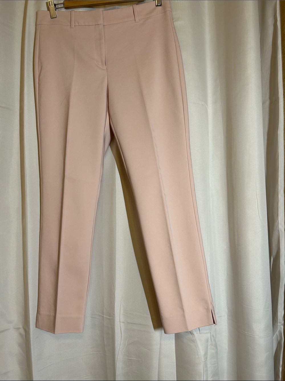 White House Black Market Blush Cropped Straight-Leg Dress Pants